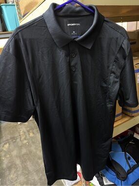 Sport-Tek Men's Black Performance Polo-size XL